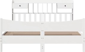 vidaXL Σκελετός Κρεβ. Χωρίς Στρώμα Λευκό 180x200 εκ Μασίφ Πεύκο