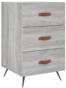 vidaXL Κομοδίνο Γκρι Sonoma 40 x 40 x 66 εκ. από Επεξεργασμένο Ξύλο