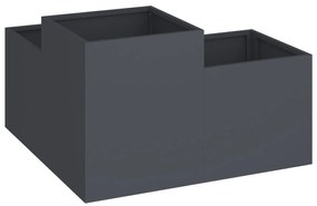 vidaXL Κήπος Γλάστρας 80x80x48 εκ Ανθρακί Ατσάλι