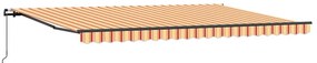 vidaXL Αντιανεμικό κίτρινο και πορτοκαλί 500 x 350 εκ ύφασμα