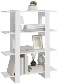 vidaXL Βιβλιοθήκη/Διαχωριστικό Χώρου Λευκό 100 x 30 x 123,5 εκ.