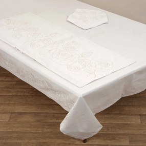 Τραπεζομάντηλο Ζακάρ Des.2410 1.Ivory Anna Riska 165X260 165x260cm Cotton-Polyester