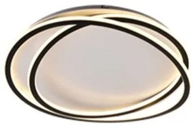 Πλαφονιέρα Φωτιστικό Οροφής LED 76W Μαύρο 3CCT Dimmable 42037-Black Inlight -42037-Black-Μαύρο 42037-Black