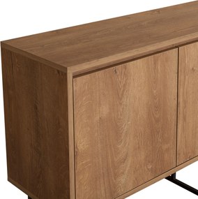 Μπουφές Καρυδιά / Μαύρο RUBA 140x36x72