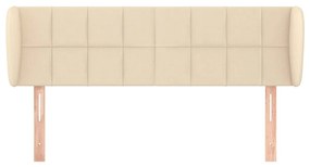 Κεφαλάρι με Πτερύγια Κρεμ 147 x 23 x 78/88 εκ. Υφασμάτινο 3117147