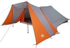 vidaXL Οικογενειακή Σκηνή Γκρι και Πορτοκαλί 660 x 456 x 200 εκ.