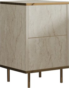 Κομοδίνο Τραβερτίνη / Χρυσό EOFRAL 40x35x60