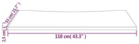 Επιφάνεια Γραφείου Λευκή 110x55x2,5 εκ. από Μασίφ Ξύλο Πεύκου - Λευκό