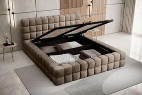 Επενδυμένο κρεβάτι Dagmar-Kafe-140 x 200