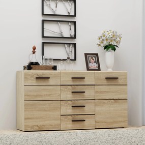 Μπουφές Solo 150x41x82cm Sonoma με Wenge και MDF Καμπυλωτό τελείωμα στις πόρτες. TO-SOLO2D4S