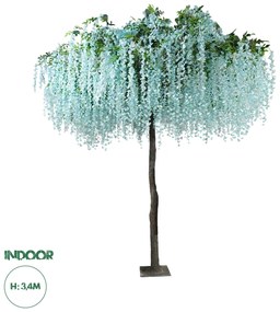 20433 GloboStar® Artificial Garden WISTERIA FLOWER TREE 20433 Τεχνητό Διακοσμητικό Δέντρο Βιστερία Υ340cm