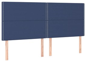 vidaXL Κεφαλάρια Κρεβατιού 4 τεμ. Μπλε 80 x 5 x 78/88 εκ. Υφασμάτινο