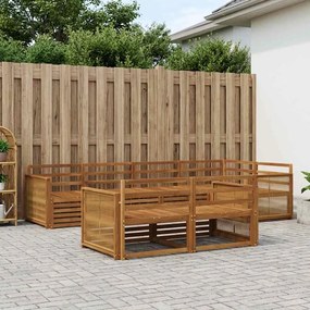 vidaXL Σειρά Καναπέ Εξωτερικού 7 pcs Φυσικό
