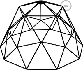 Dome XL Μεταλλικό Κλουβί με ντουί Ε27 Μαύρο