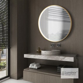 Luminor Dot 70 Φωτιζόμενος καθρέφτης Led 50W 1647 LUMEN Ø70εκ Antique Brass