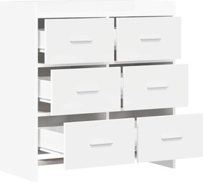 vidaXL Πλαϊνό γραφείο Λευκό 75 x 33 x 80 εκ Επεξεργασμένο Ξύλο