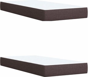 vidaXL Κρεβάτι Box Spring με Στρώμα και LED Σκούρο Καφέ 200 x 200 cm