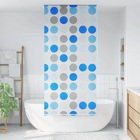 vidaXL Κουρτίνα Μπάνιου Ρολό Σχέδιο Κύκλοι 120 x 240 εκ.