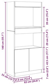 ΝΤΟΥΛΑΠΙ SONOMA ΔΡΥΣ 63X33X140 ΕΚ. ΑΠΟ ΕΠΕΞΕΡΓΑΣΜΕΝΟ ΞΥΛΟ 855108