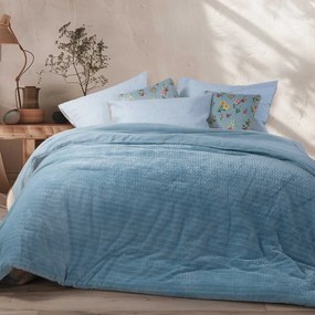Κουβερτοπάπλωμα Υπέρδιπλο (240x220) Nef-Nef Homeware Ezra Blue