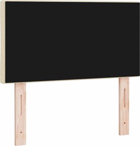 vidaXL LED κεφαλάρι Κρεμ 80 cm ύφασμα