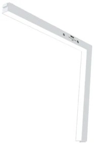 Μαγνητικό Φωτιστικό Ράγας Ultra Thin LED 24W 3CCT Γωνία Τοίχου-Οροφής InLight-TMU0190-White-Λευκό TMU0190-White