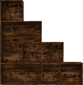 vidaXL Βιβλιοθήκη Καπνιστή Δρυς 155 x 24 x 160 εκ.