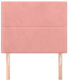 vidaXL Κεφαλάρι Ροζ Βελούδινο 100x5x118/128 εκ.