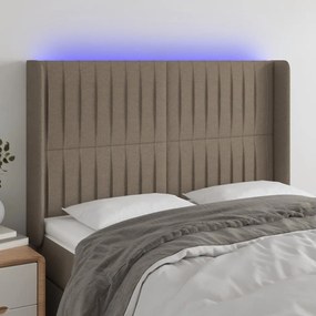 ΚΕΦΑΛΑΡΙ ΚΡΕΒΑΤΙΟΥ LED TAUPE 147X16X118/128 ΕΚ. ΥΦΑΣΜΑΤΙΝΟ 3124288