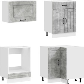 vidaXL Μονάδα κουζίνας KALMAR 8 pcs Γκρι Σκυροδέματος