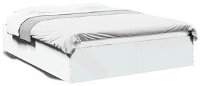 Πλαίσιο Κρεβατιού Λευκό 160x200 εκ. Επεξεργασμένο Ξύλο - Λευκό