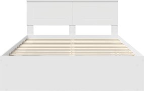 vidaXL Σκελετός Κρεβατιού Λευκό 140 x 190 cm Επεξεργασμένο ξύλο