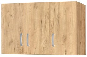 Πατάρι ντουλάπας Zelia pakoworld τρίφυλλο oak 90x42x60εκ