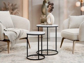 Τραπεζάκια Σαλονιού Ometi-Λευκό Μάρμαρο