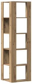 vidaXL Βιβλιοθήκη Γωνιακή 5 Επ. Αρτισιανή Δρυς 50x50x179 εκ Επεξ. Ξύλο