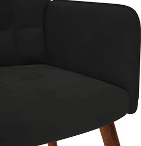 vidaXL Πολυθρόνα Relax Μαύρη Βελούδινη