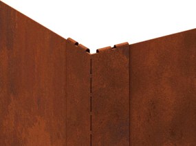 vidaXL Περίγραμμα γκαζόν 4 τμχ. 100 x 100 x 20 cm Ατσάλι Σκ rusty