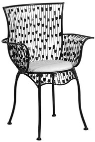 Πολυθρόνα-Σκαμπώ Με Μαξιλάρι JRD1376 60x46x86cm Black-White