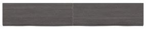 Πάγκος Μπάνιου Σκούρο Καφέ 180x30x(2-6) εκ. Επεξεργ. Μασίφ Ξύλο - Γκρι