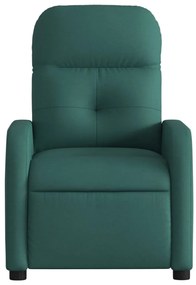 vidaXL Πολυθρόνα Ανακλινόμενη Σκούρο Πράσινο Υφασμάτινη