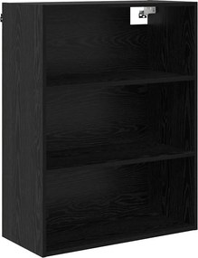 vidaXL Highboard Μαύρη Οξυά 69,5 x 32,5 x 180 εκ Επεξεργασμένο ξύλο