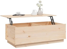 vidaXL Τραπεζάκι Σαλονιού Γκρι 100x50x35 εκ. από Μασίφ Ξύλο Πεύκου
