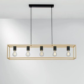 Φωτιστικό Οροφής - Ράγα I-Kimera-S5 E27 150x100x20 Black-Gold Luce Ambiente Design