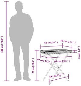 ΤΡΑΠΕΖΙ ΔΙΣΚΟΣ ΠΤΥΣΣΟΜΕΝΟ ΚΑΦΕ 65X40X75 ΕΚ. ΣΥΝΘΕΤΙΚΟ ΡΑΤΑΝ 365128