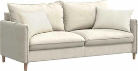 vidaXL Μαξιλάρι Καναπέ 2 τμχ. Βελούδο Κρεμ 60 x 40 cm