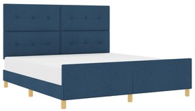 vidaXL Κρεβάτι Μπλε 180x200 εκ Υφάσματος