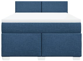 ΚΡΕΒΑΤΙ BOXSPRING ΜΕ ΣΤΡΩΜΑ ΜΠΛΕ 140X190 ΕΚ. ΥΦΑΣΜΑΤΙΝΟ 3288182