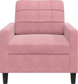 vidaXL Πολυθρόνα Ροζ 60 εκ. Βελούδινη