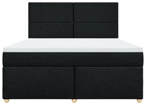 ΚΡΕΒΑΤΙ BOXSPRING ΜΕ ΣΤΡΩΜΑ ΜΑΥΡΟ 180X200 ΕΚ. ΥΦΑΣΜΑΤΙΝΟ 3291354