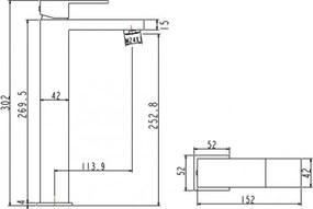 Karag  Delos E02FB382 Cromo - Μπαταρία Μπιντέ